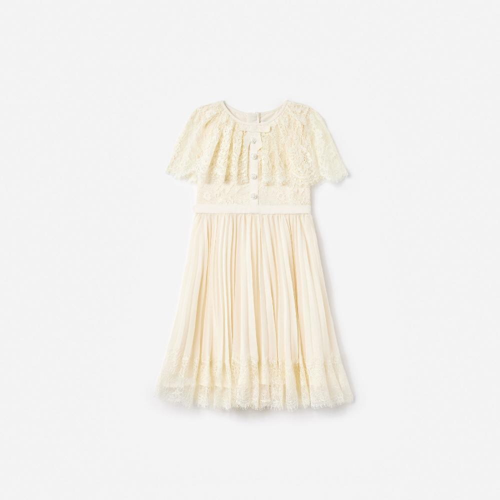 self portrait Cream Lace Cape Dress KIDS