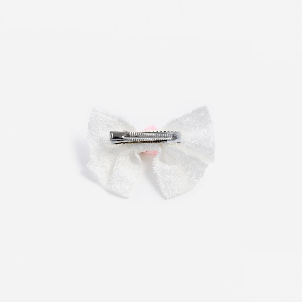 Self Portrait Cream Large Lace Bow Hair Clip KIDS