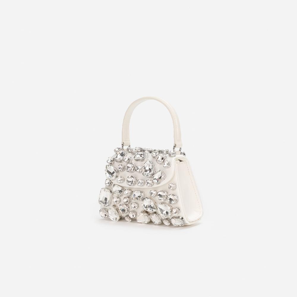Self Portrait Cream Multi Crystal Mini Bag BAGS