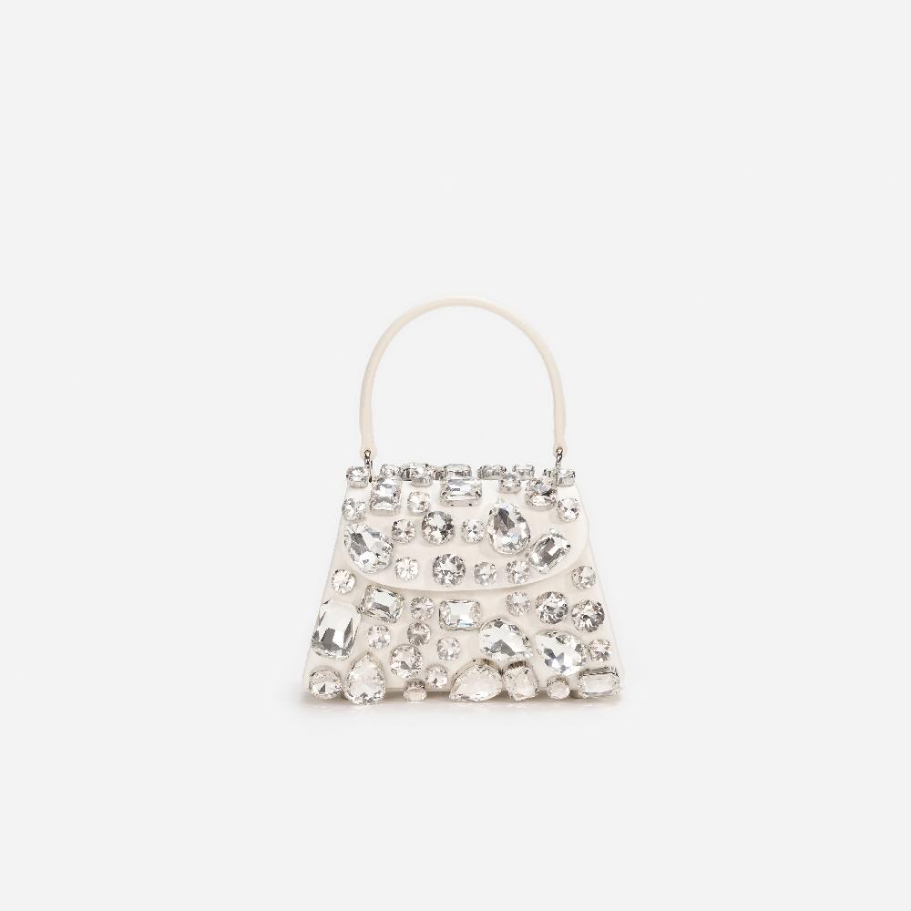 self portrait Cream Multi Crystal Mini Bag BAGS