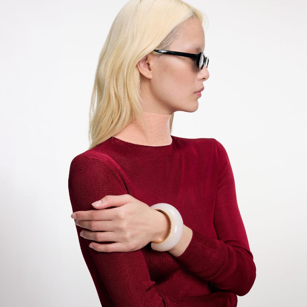 Self Portrait Cream Resin Cuff JEWELLERY