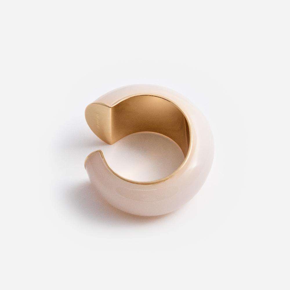 Self Portrait Cream Resin Cuff JEWELLERY