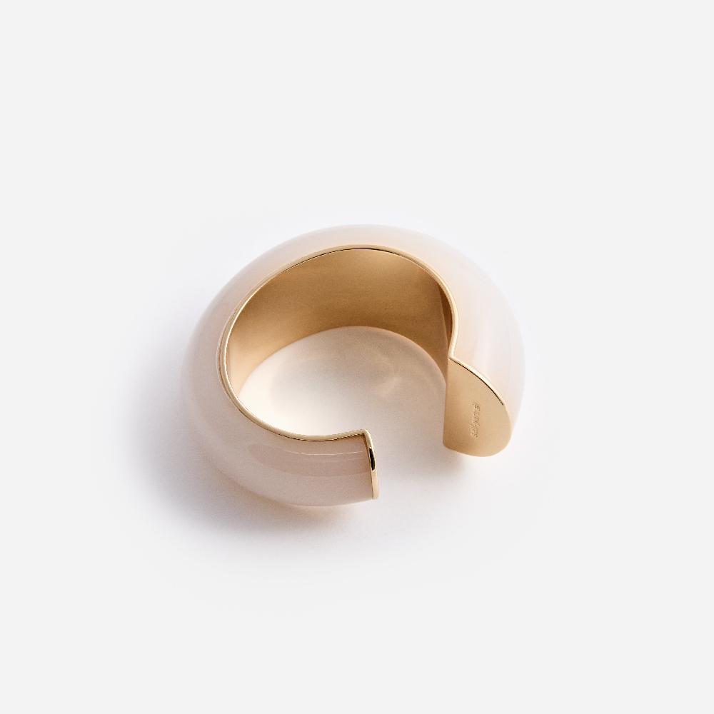 self portrait Cream Resin Cuff JEWELLERY