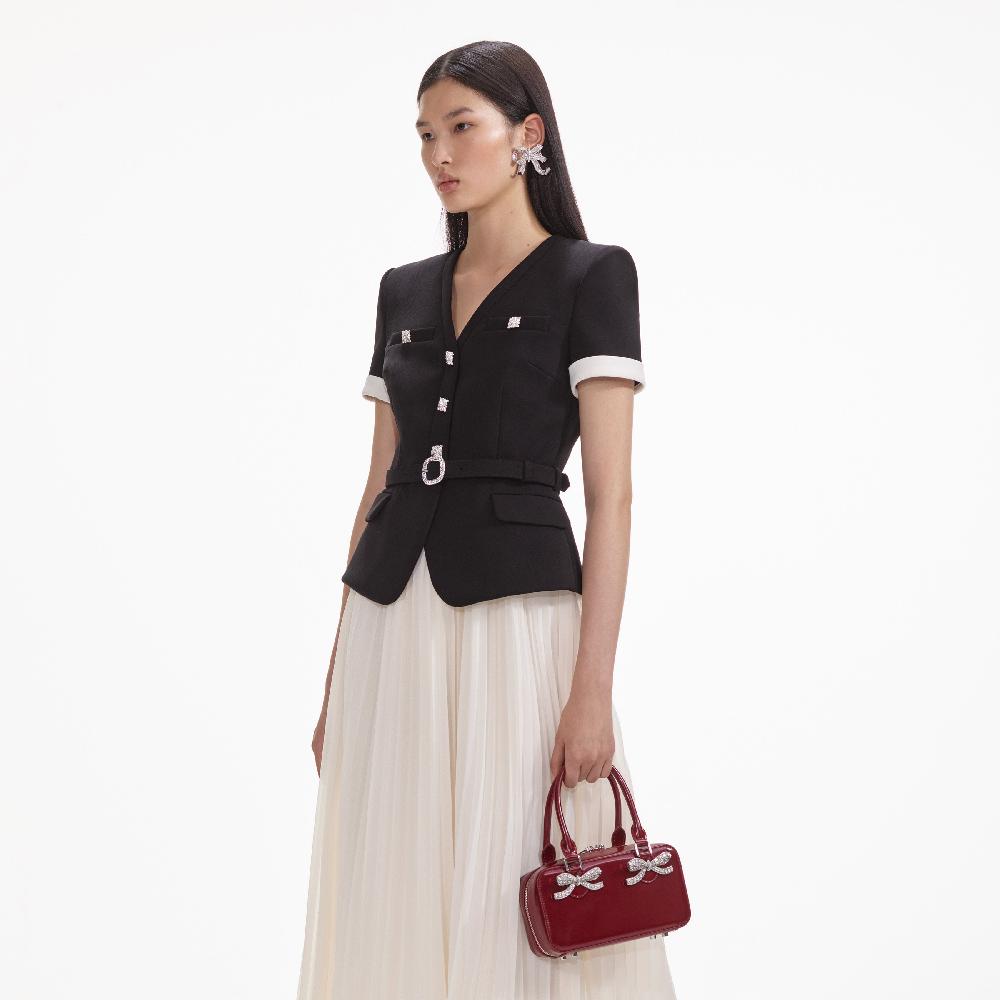 Self Portrait Crystal Bow Earrings JEWELLERY