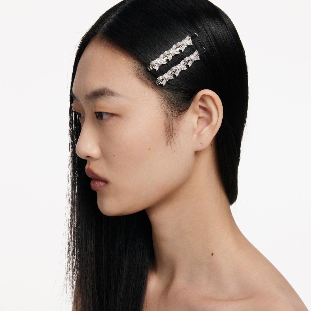 Self Portrait Crystal Bow Hair Slides JEWELLERY