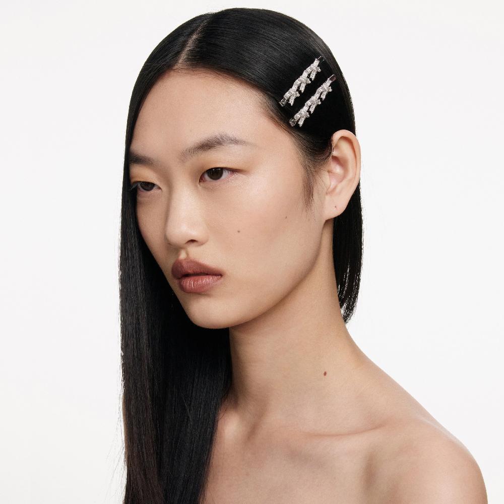 Self Portrait Crystal Bow Hair Slides JEWELLERY