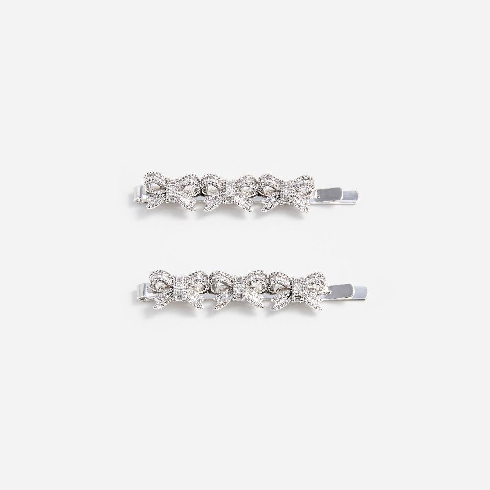 self portrait Crystal Bow Hair Slides JEWELLERY