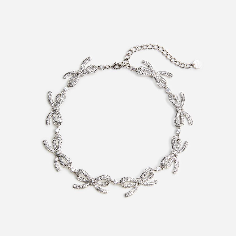 self portrait Crystal Bows Necklace JEWELLERY