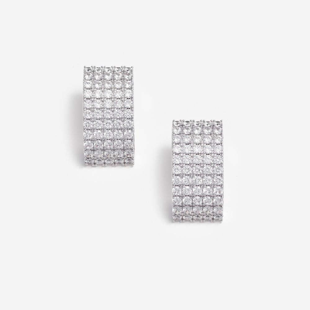 self portrait Crystal Chainmail Earrings JEWELLERY