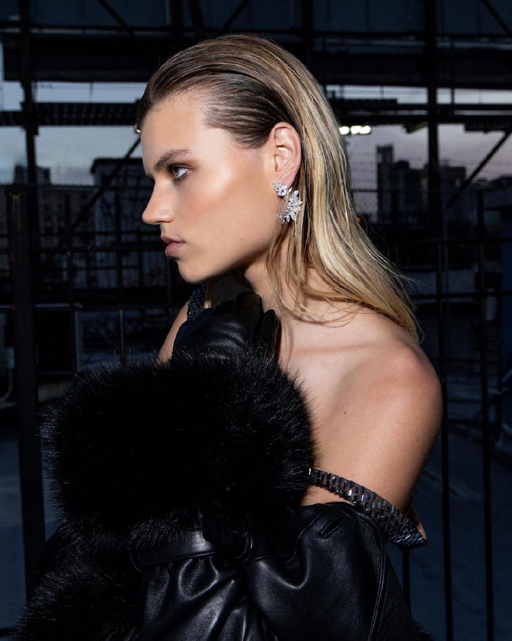 Self Portrait Crystal Cuff Earrings JEWELLERY