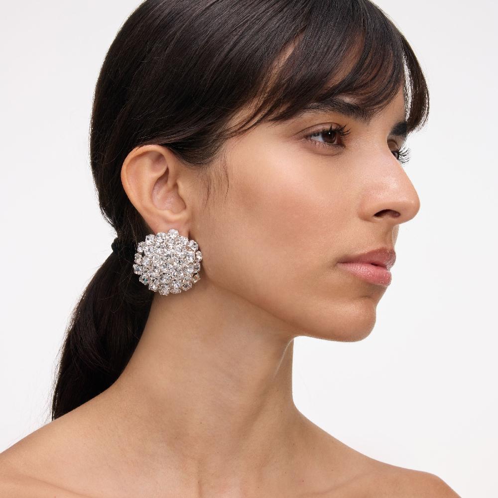 Self Portrait Crystal Flower Earrings JEWELLERY