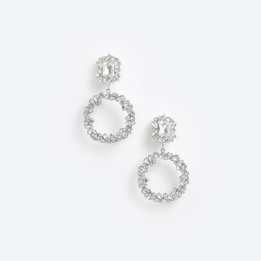 self portrait Crystal Hoop Earrings JEWELLERY