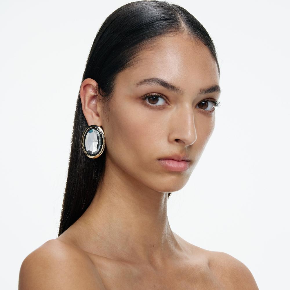 Self Portrait Crystal Oval Earrings JEWELLERY