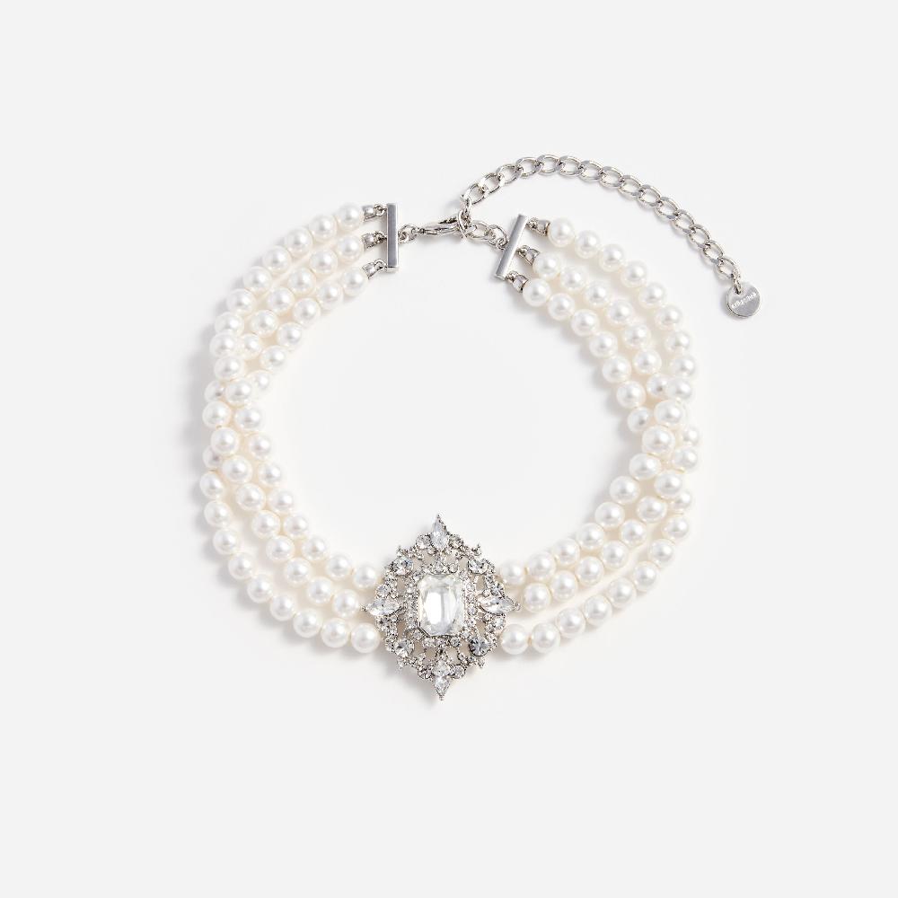 self portrait Crystal Pearl Choker JEWELLERY
