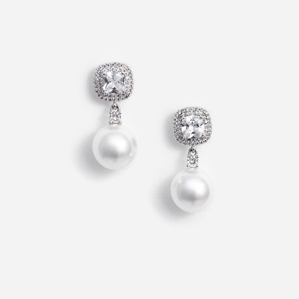 self portrait Crystal Pearl Earrings JEWELLERY
