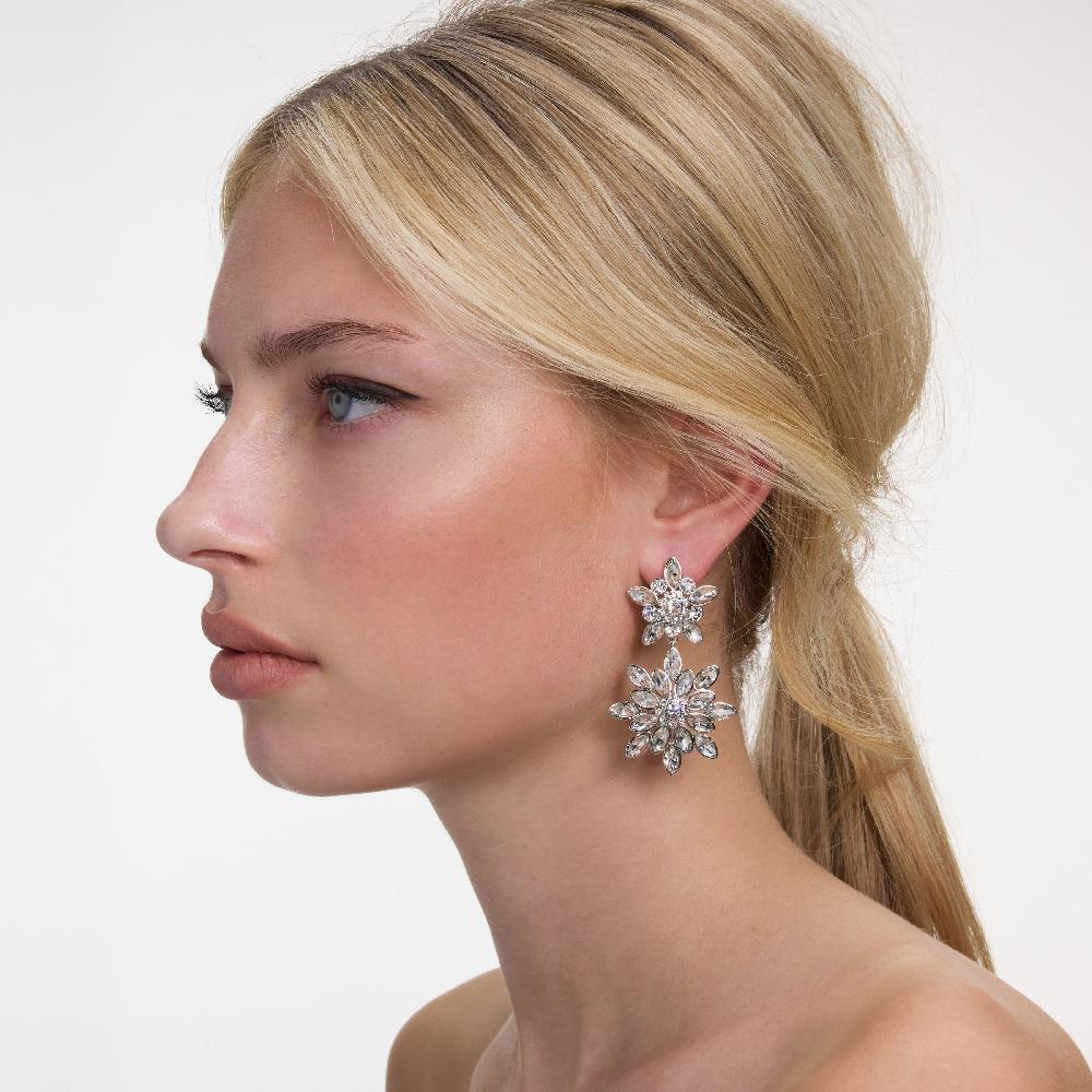 Self Portrait Crystal Tiered Earrings JEWELLERY
