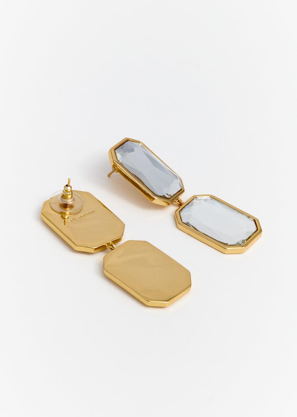 Self Portrait Crystal Tiered Earrings JEWELLERY