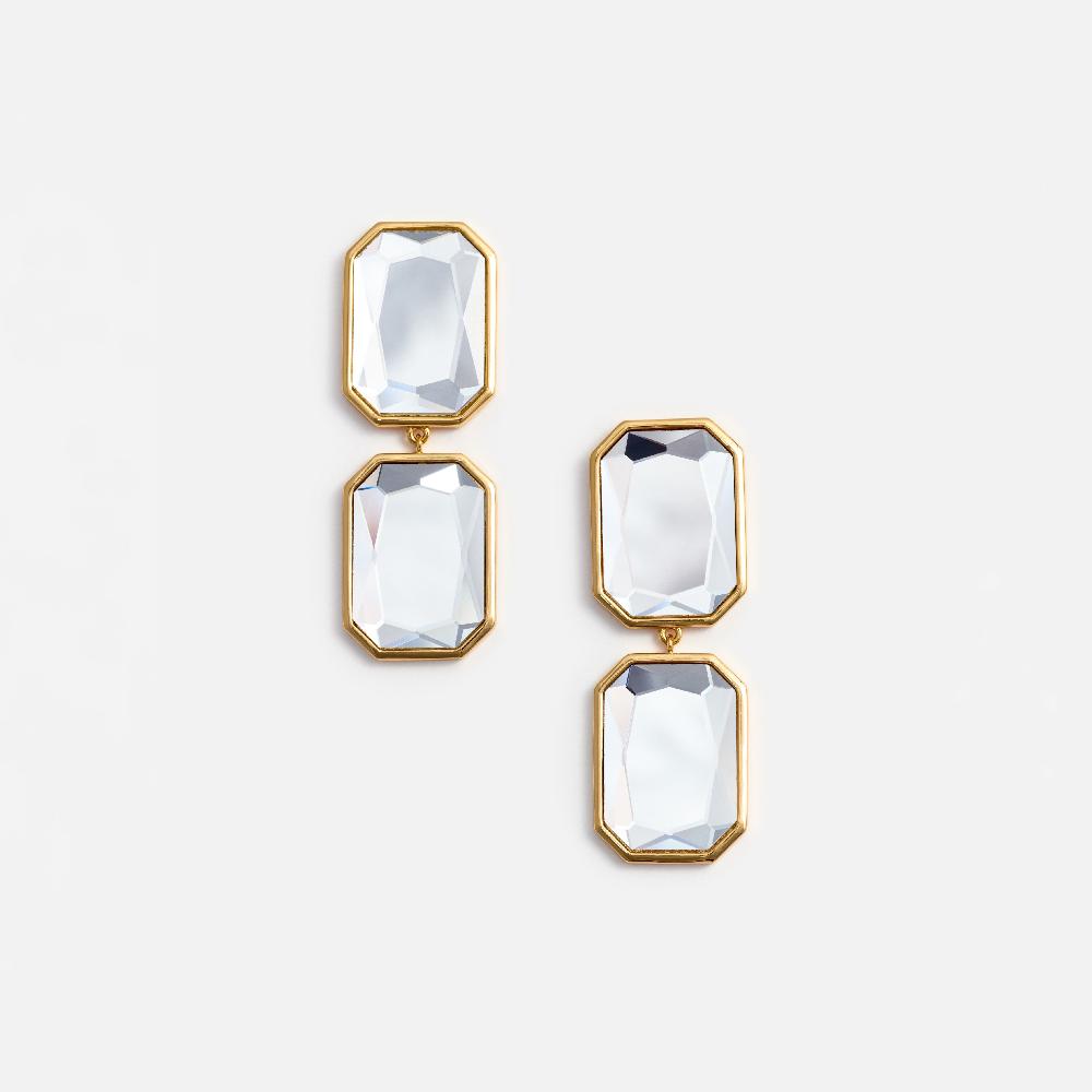 self portrait Crystal Tiered Earrings JEWELLERY