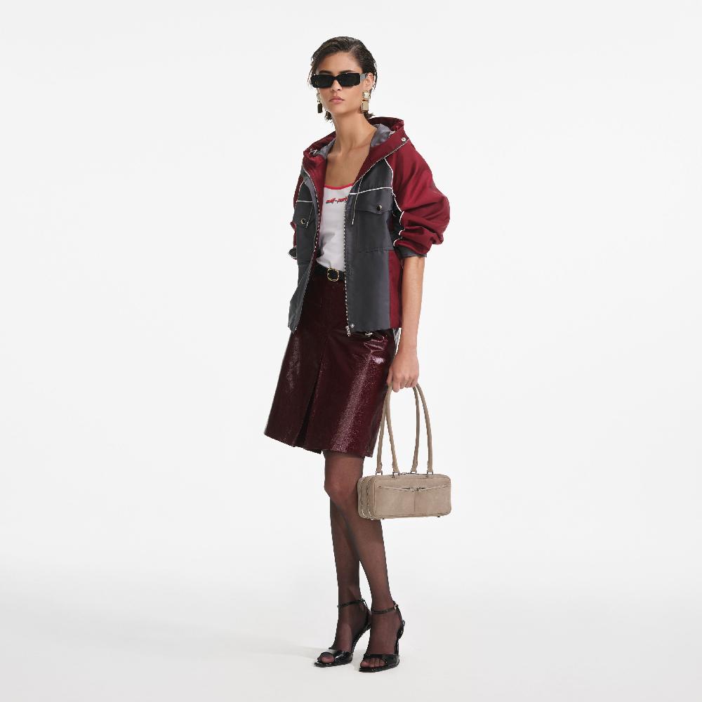 Self Portrait Dark Grey Nylon Windbreaker CLOTHING