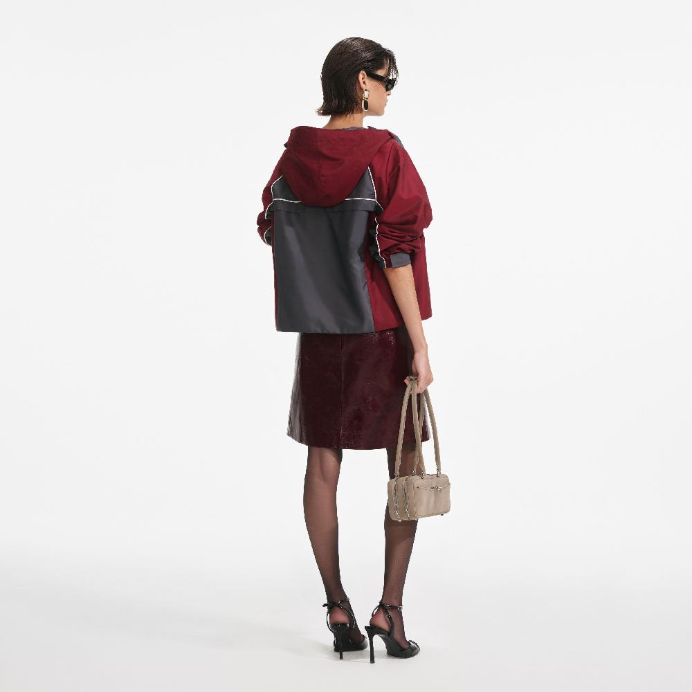 Self Portrait Dark Grey Nylon Windbreaker CLOTHING