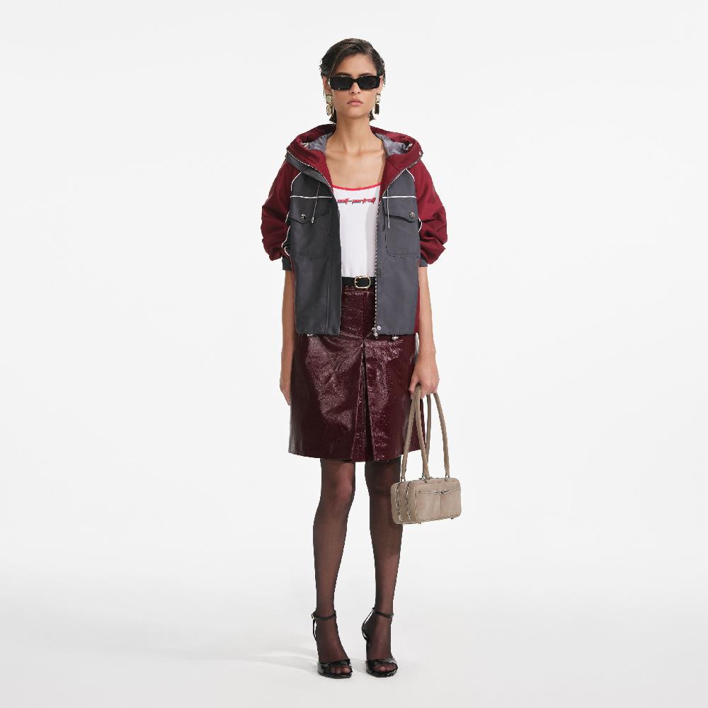 self portrait Dark Grey Nylon Windbreaker CLOTHING