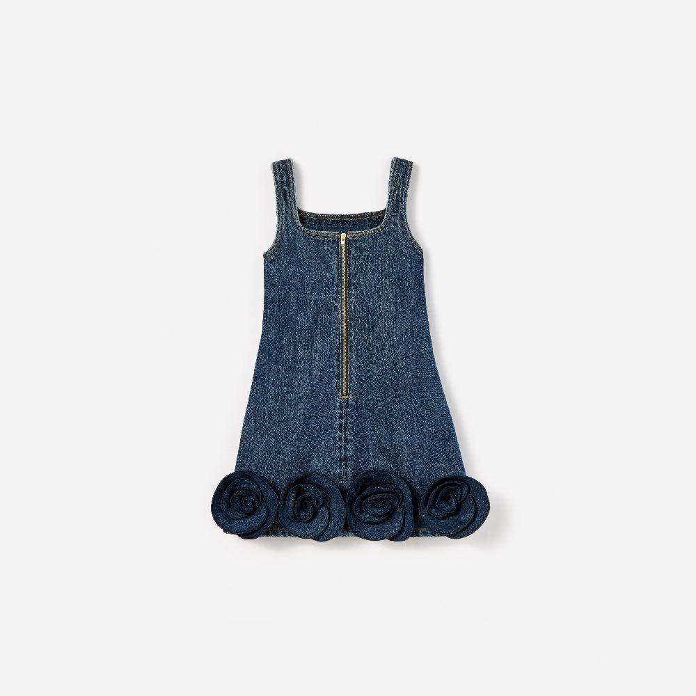 Self Portrait Denim Flower Dress KIDS