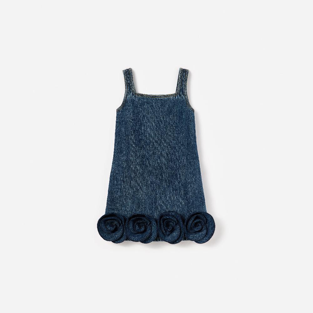self portrait Denim Flower Dress KIDS