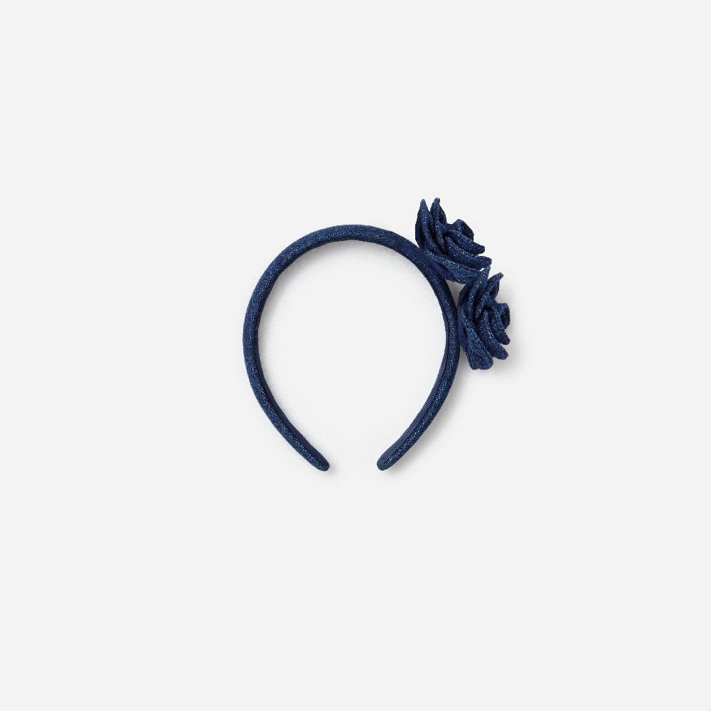 self portrait Denim Flower Headband KIDS