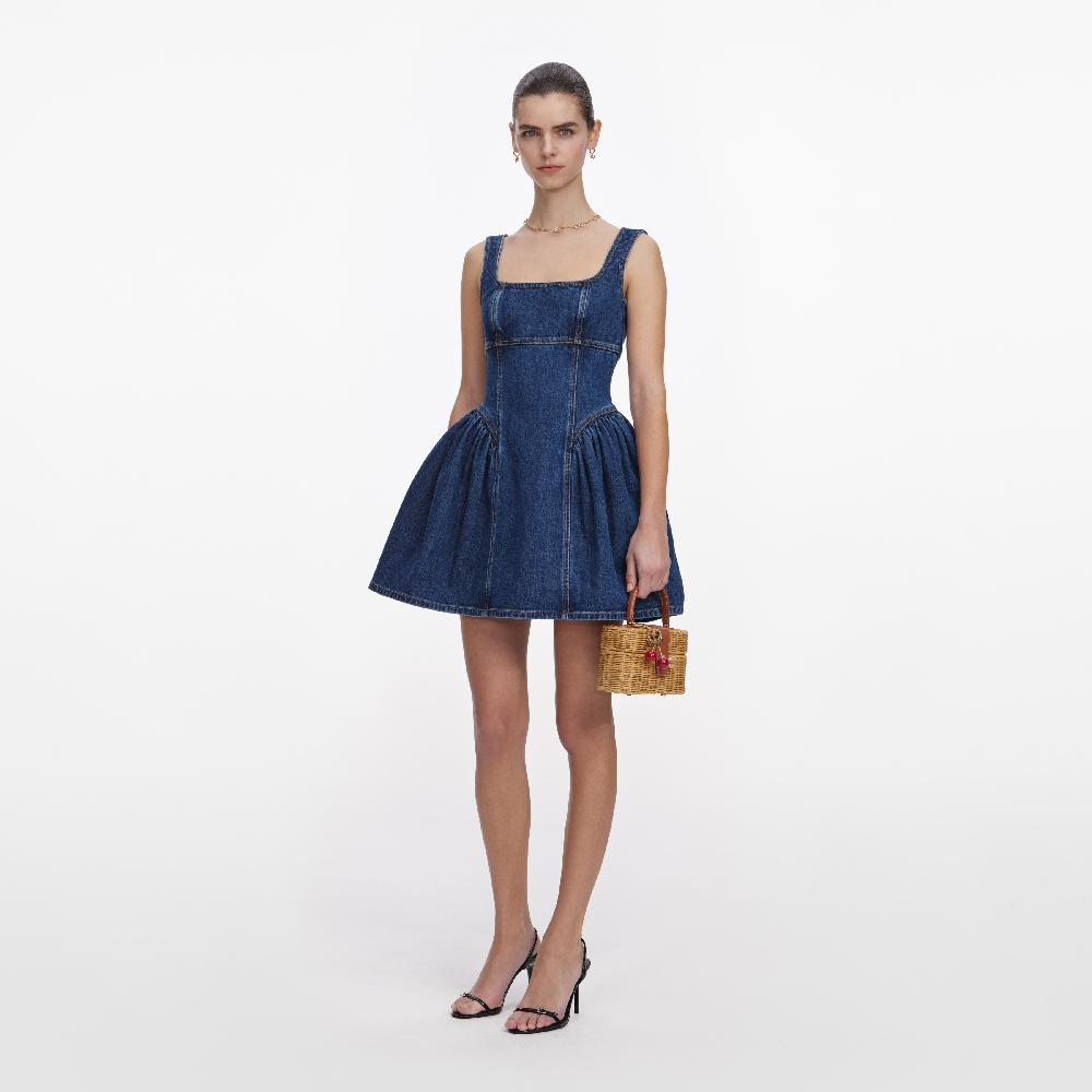Self Portrait Denim Mini Dress CLOTHING