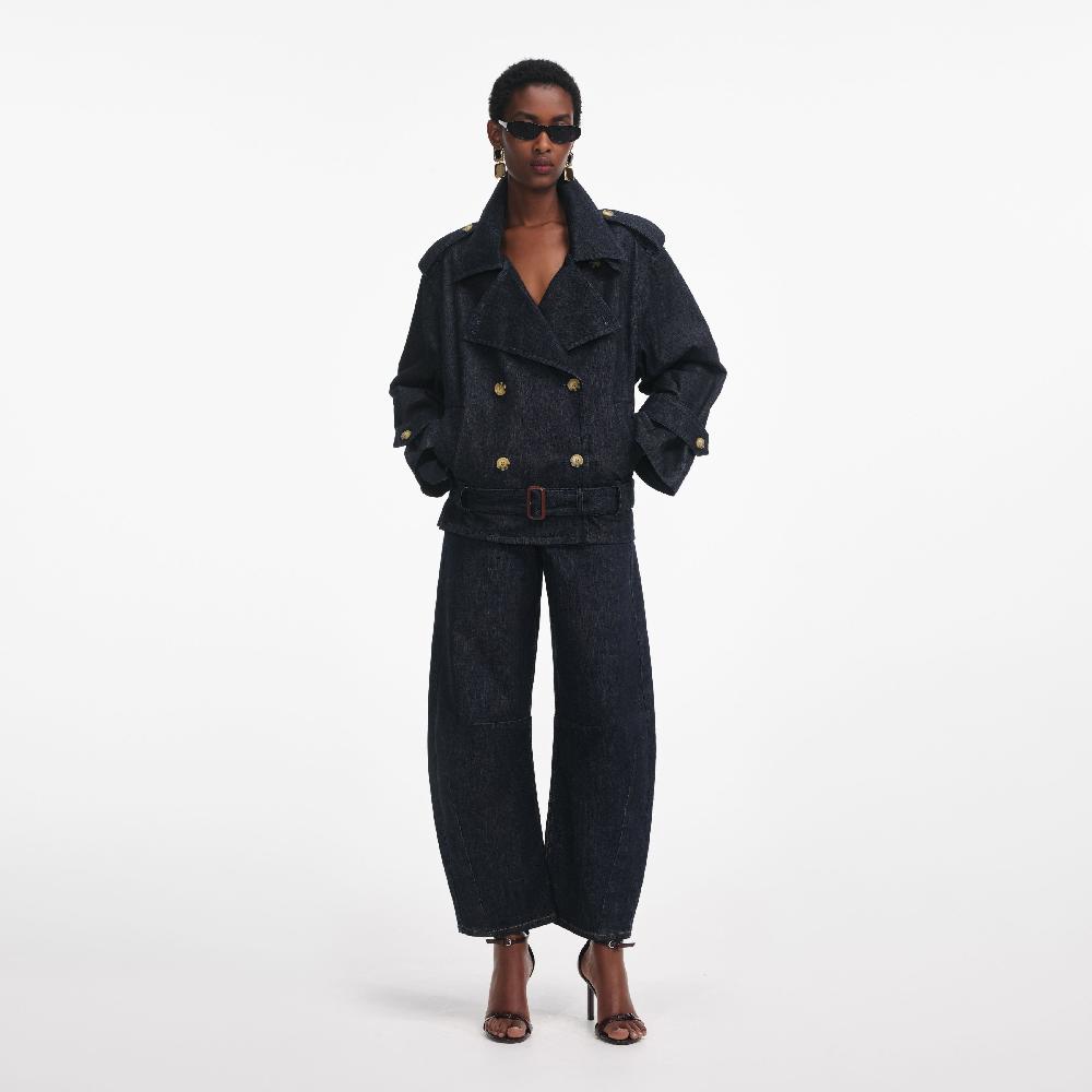 self portrait Denim Trench Jacket CLOTHING