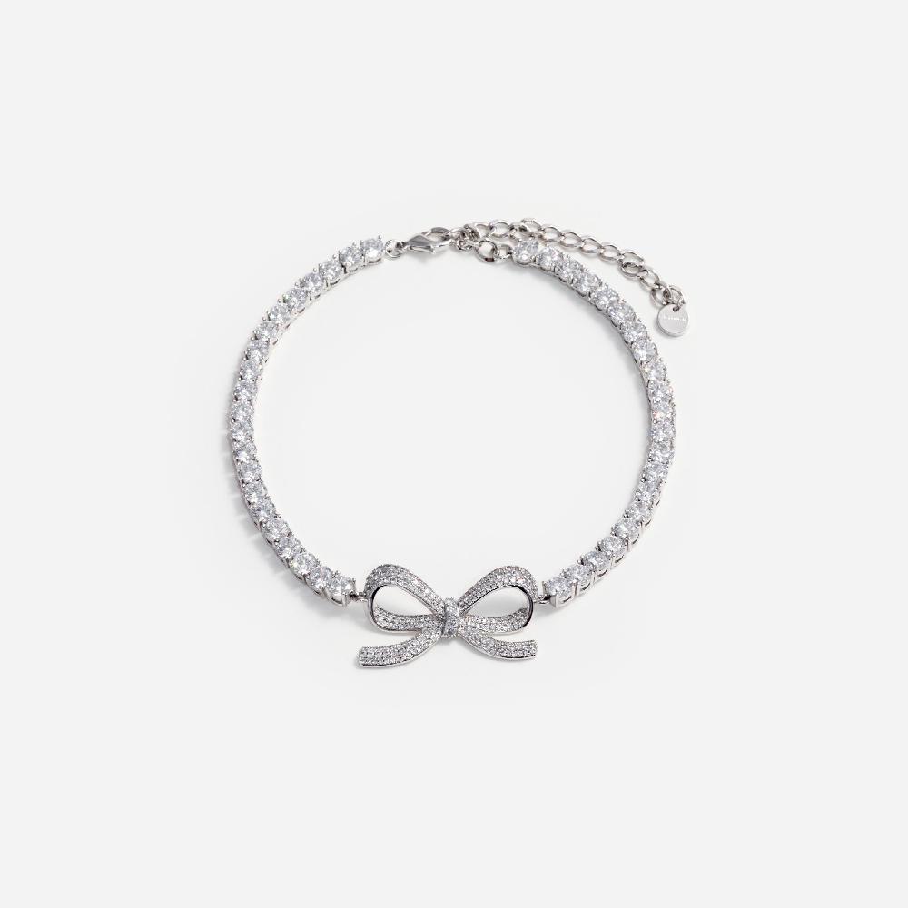 self portrait Diamante Bow Tennis Choker JEWELLERY