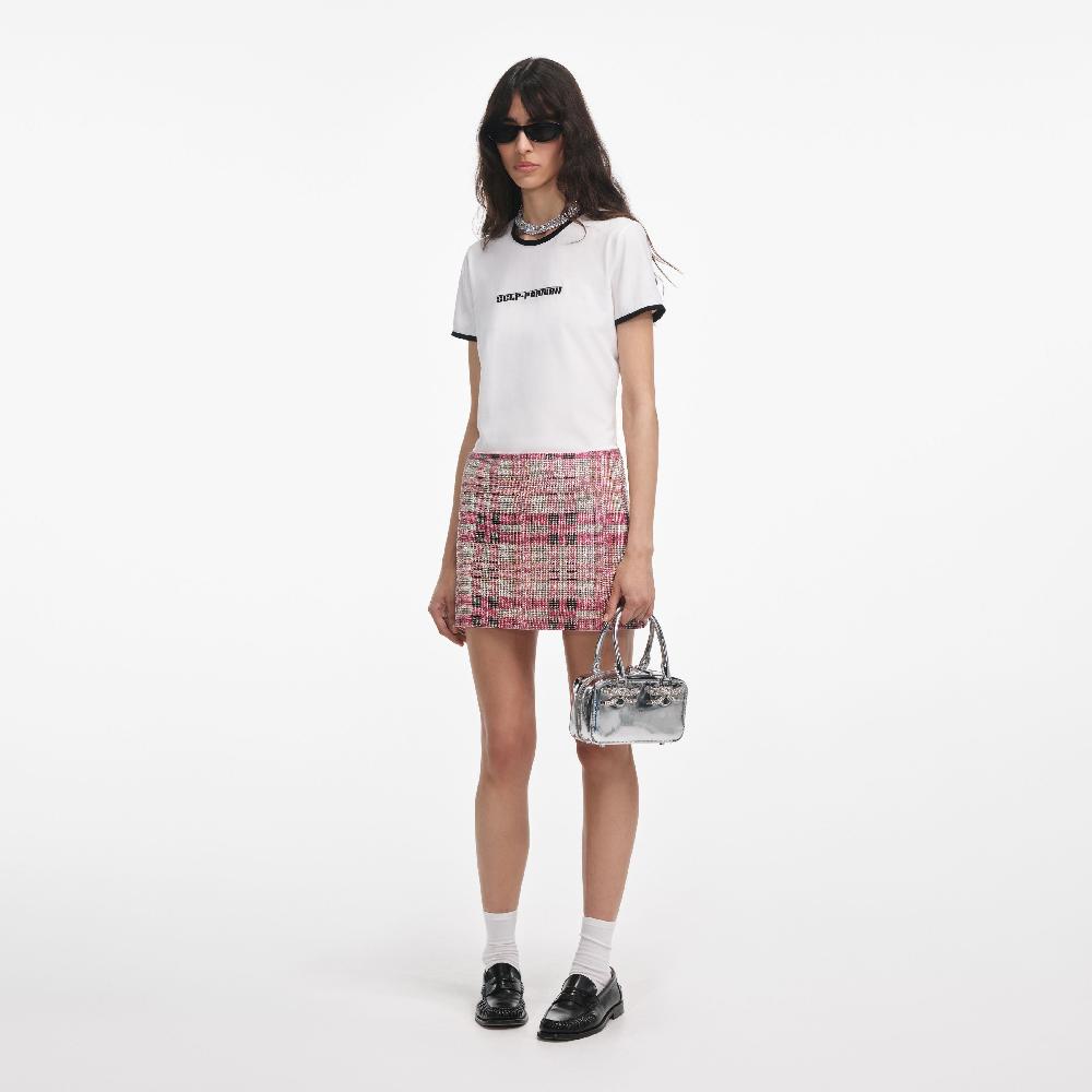 Self Portrait Embroidered SP Logo T-Shirt CLOTHING