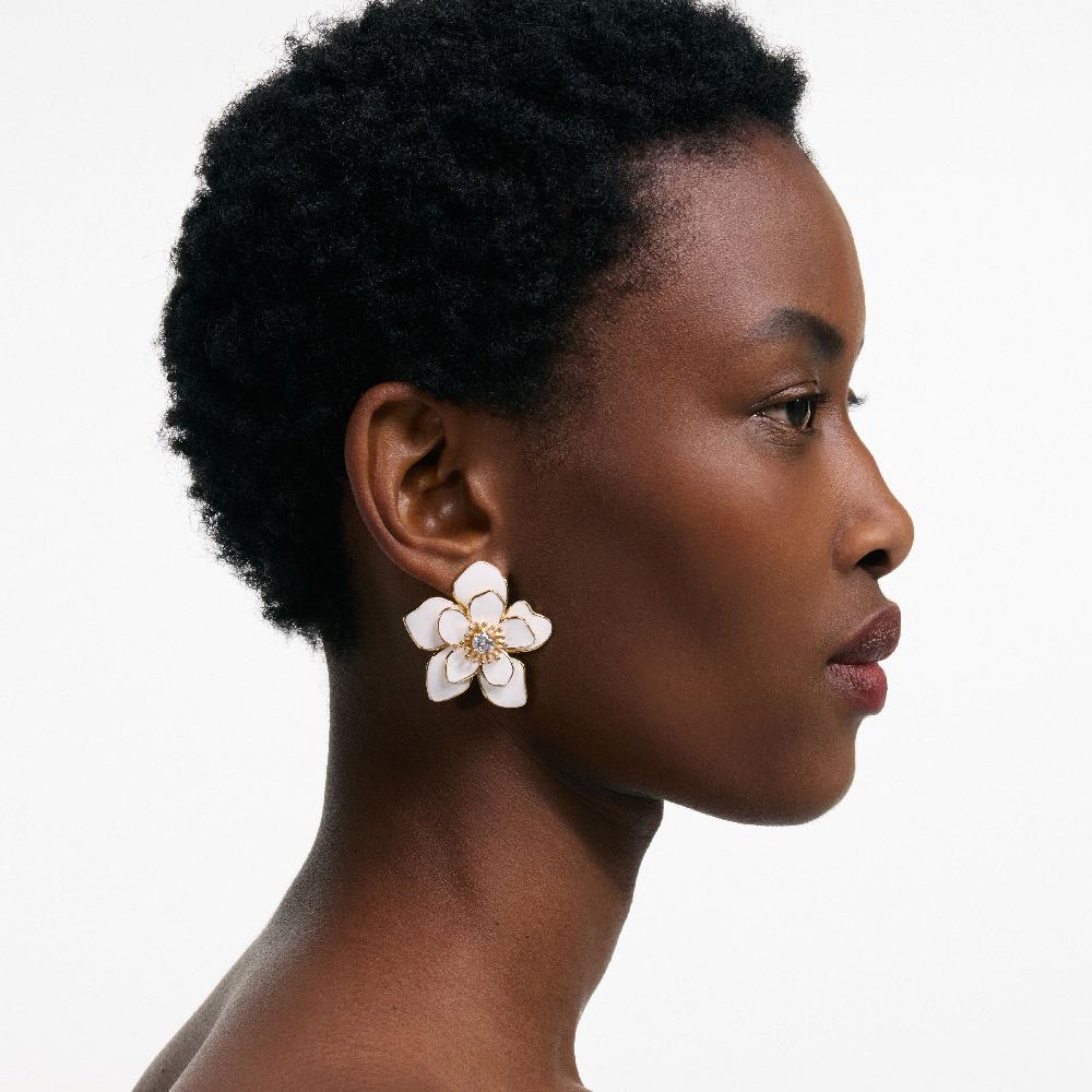 Self Portrait Enamel Flower Earrings JEWELLERY