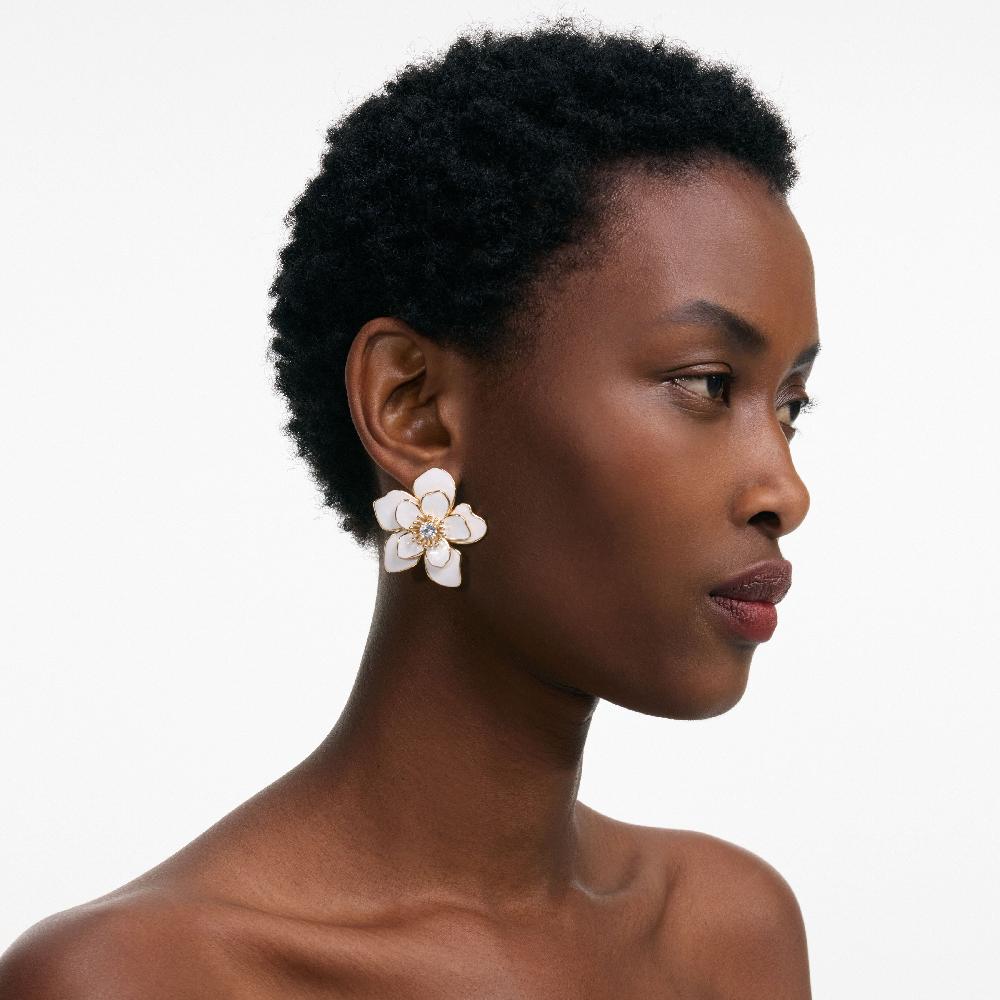 Self Portrait Enamel Flower Earrings JEWELLERY