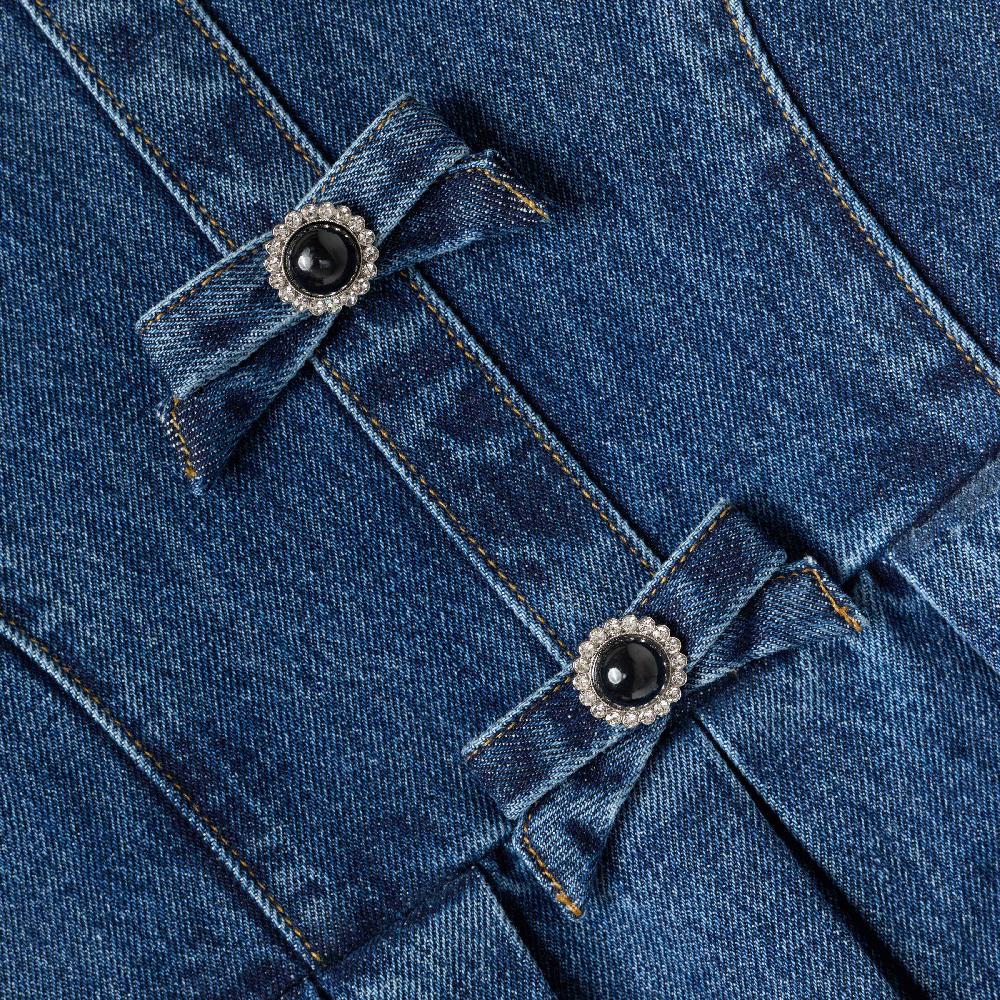 Self Portrait Flared Denim Dress KIDS