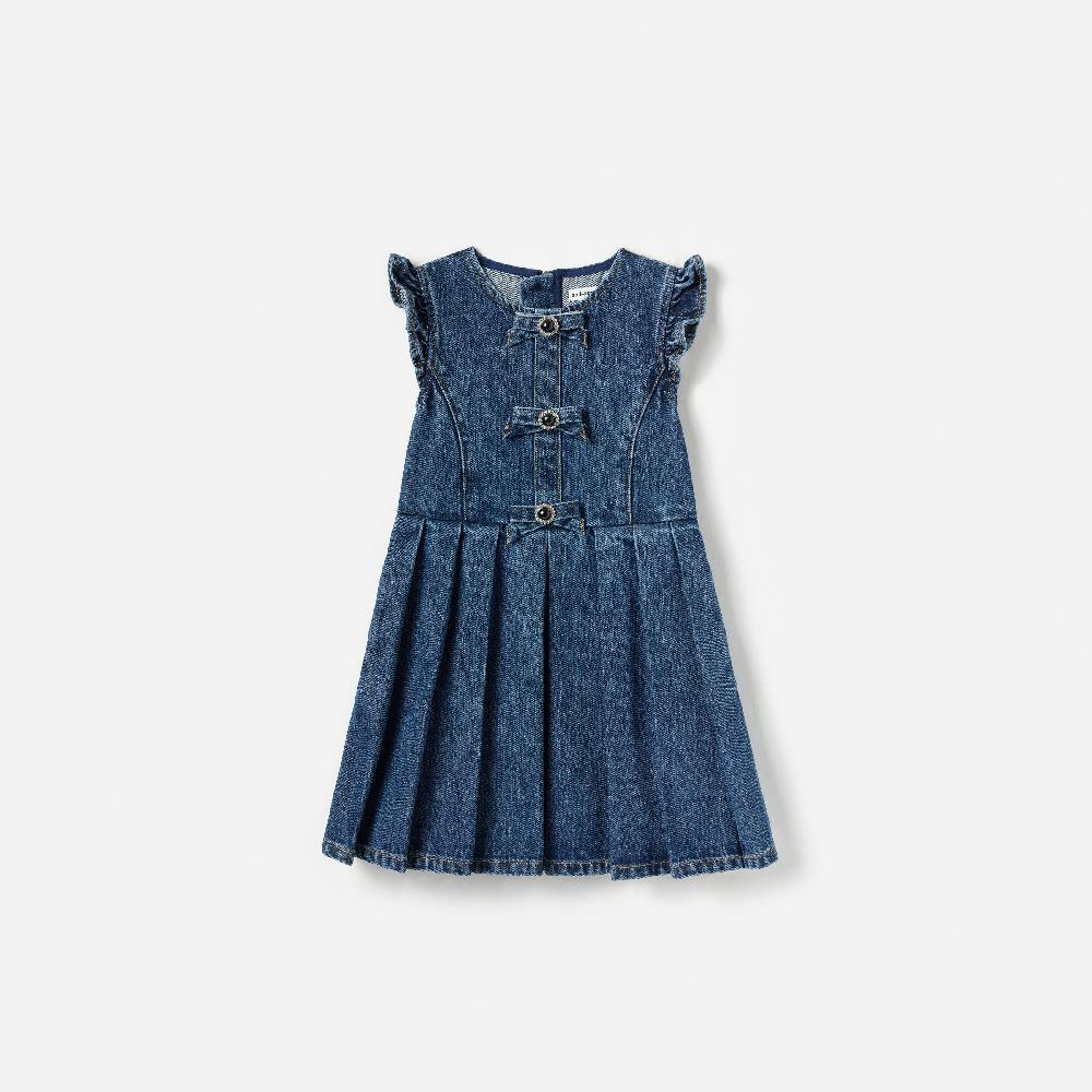 self portrait Flared Denim Dress KIDS