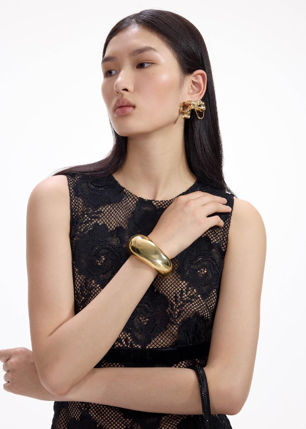 Self Portrait Gold Chunky Cuff JEWELLERY