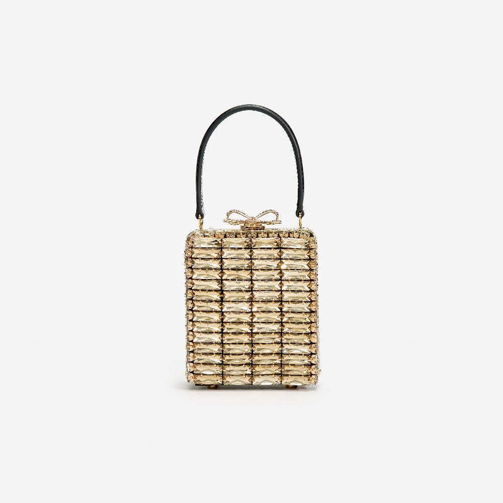 self portrait Gold Crystal Micro Bag BAGS