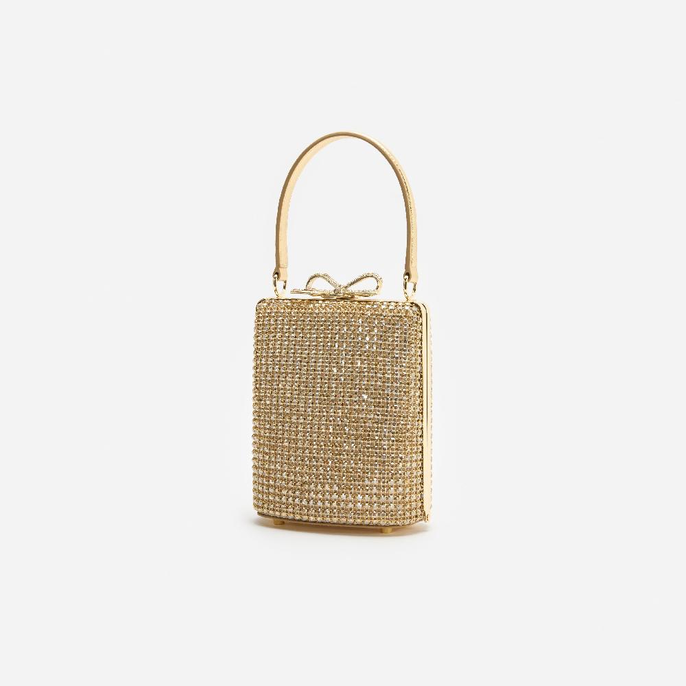 Self Portrait Gold Crystal Mini Bag BAGS