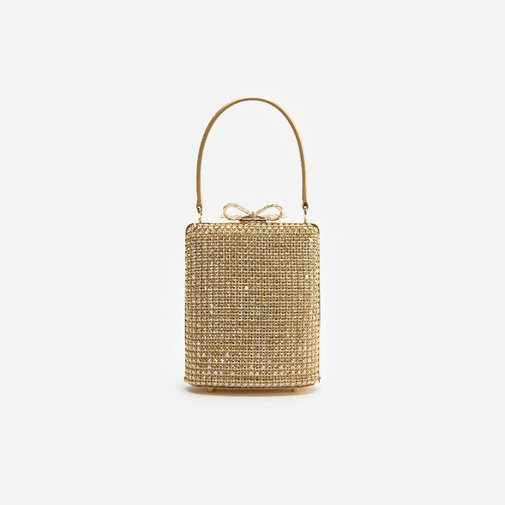 Self Portrait Gold Crystal Mini Bag BAGS