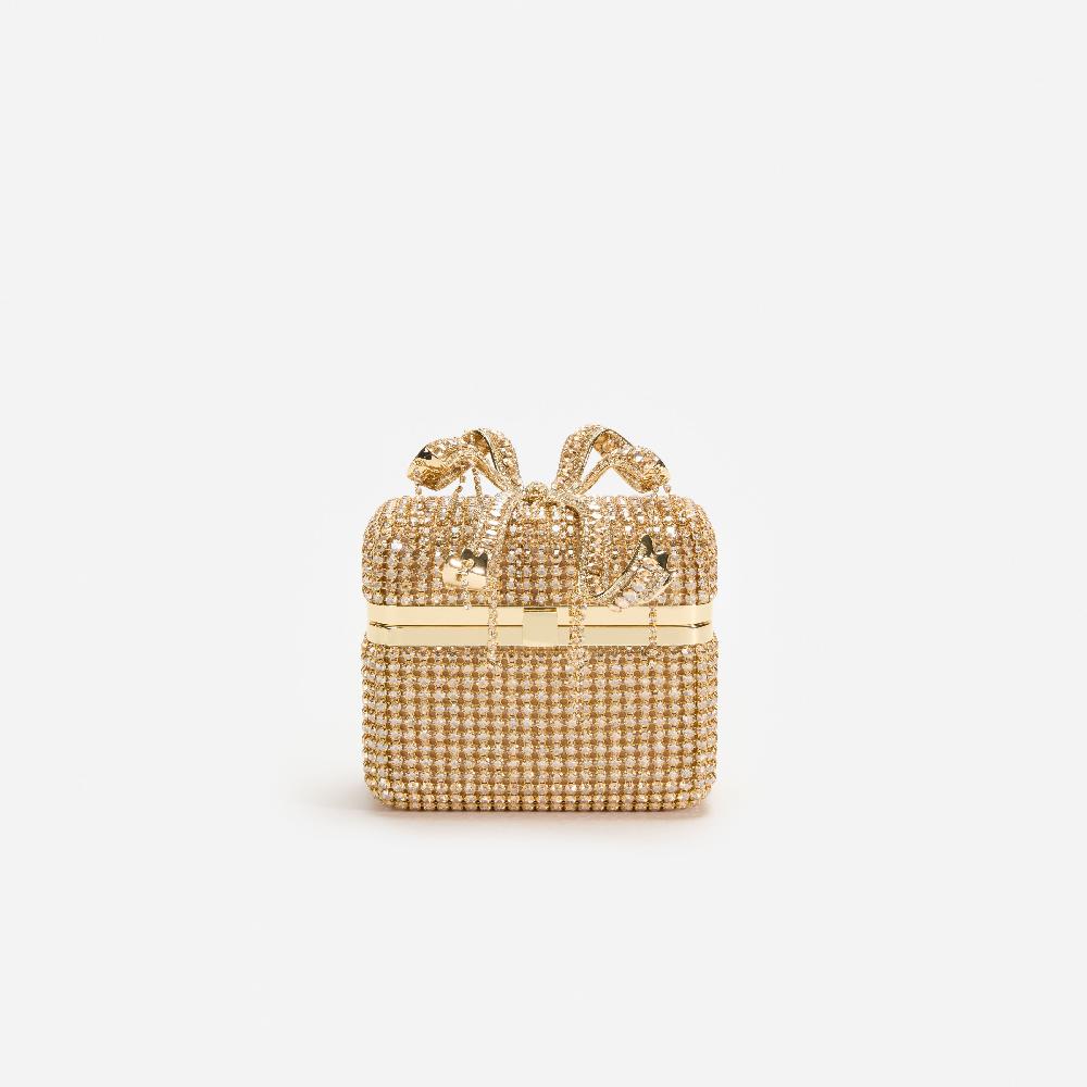 self portrait Gold Crystal Vanity Case BAGS