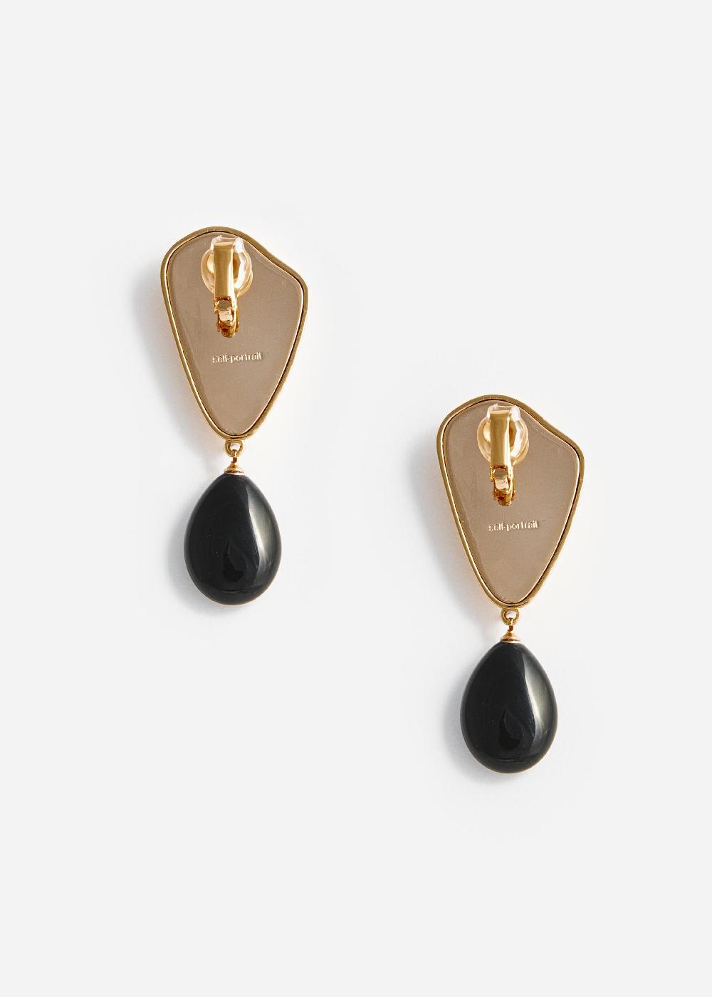 Self Portrait Gold Droplet Earrings JEWELLERY