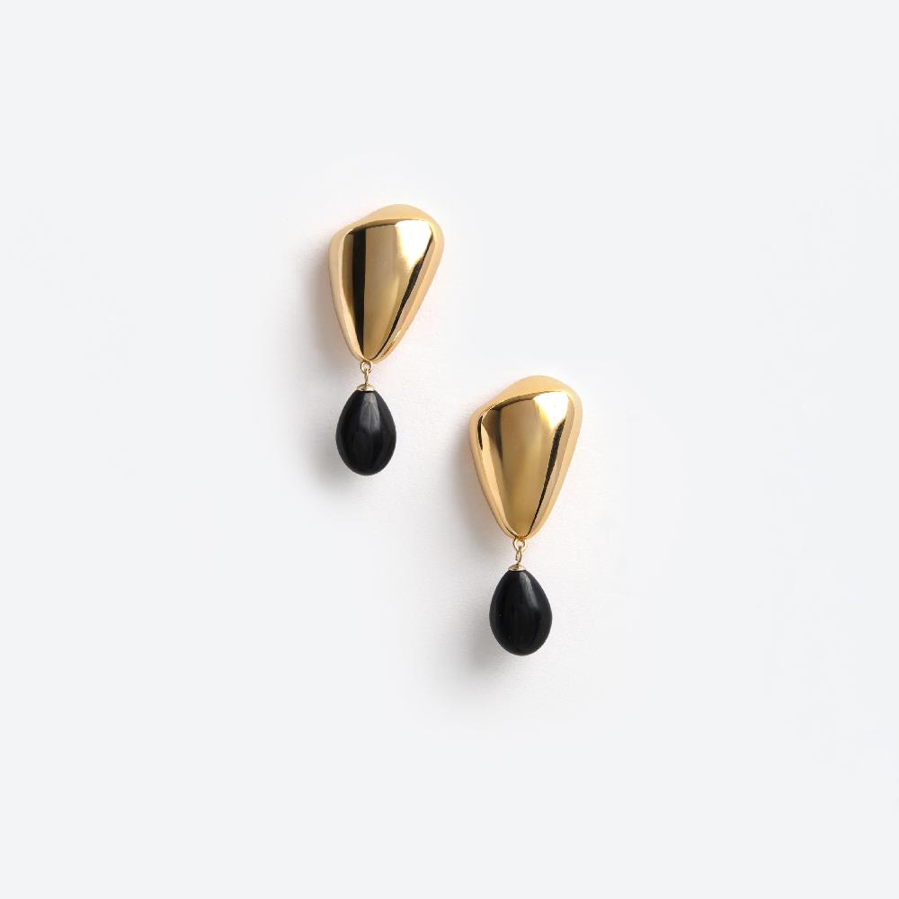 self portrait Gold Droplet Earrings JEWELLERY