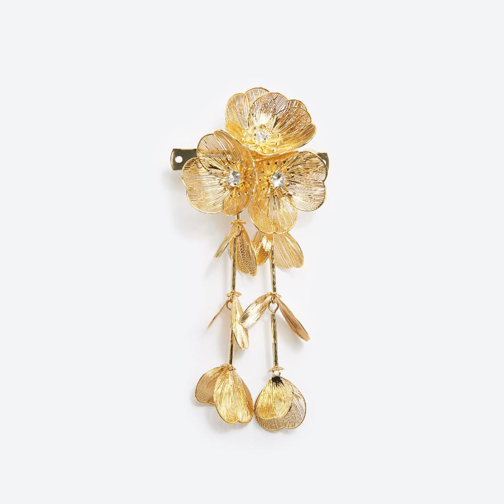 self portrait Gold Floral Hairclip JEWELLERY