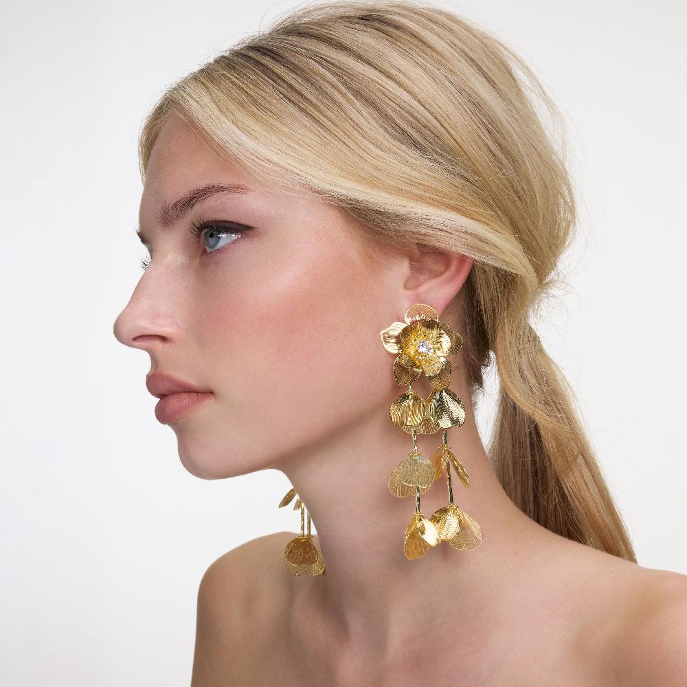 Self Portrait Gold Flower Earrings JEWELLERY