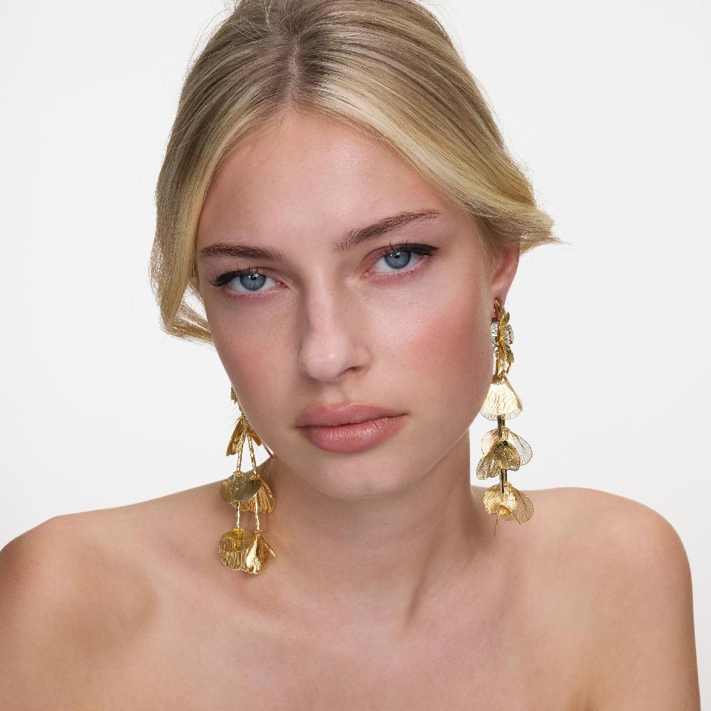 Self Portrait Gold Flower Earrings JEWELLERY