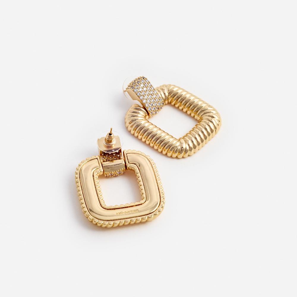 Self Portrait Gold Knocker Earrings JEWELLERY