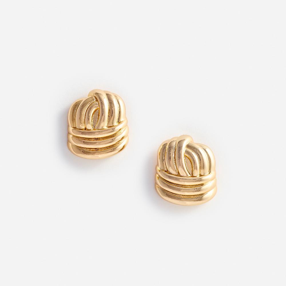 self portrait Gold Knot Earrings JEWELLERY