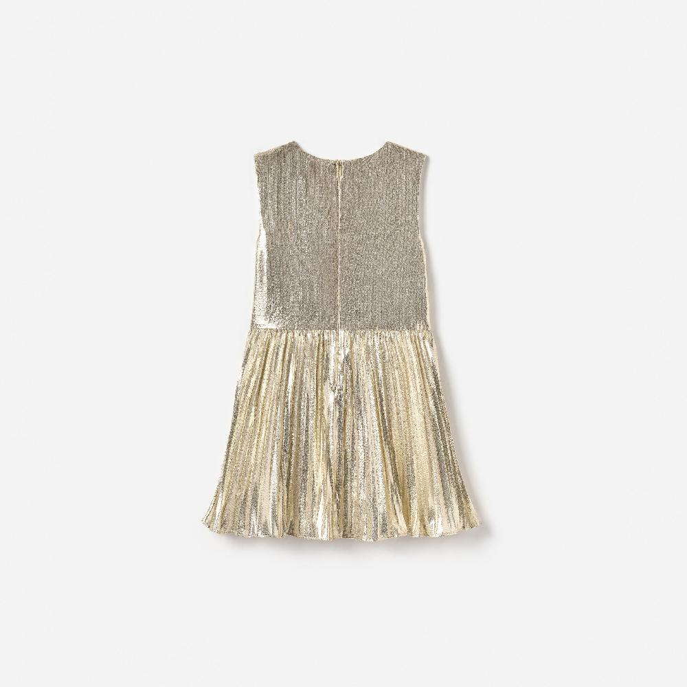 Self Portrait Gold Metallic Sleeveless Dress KIDS
