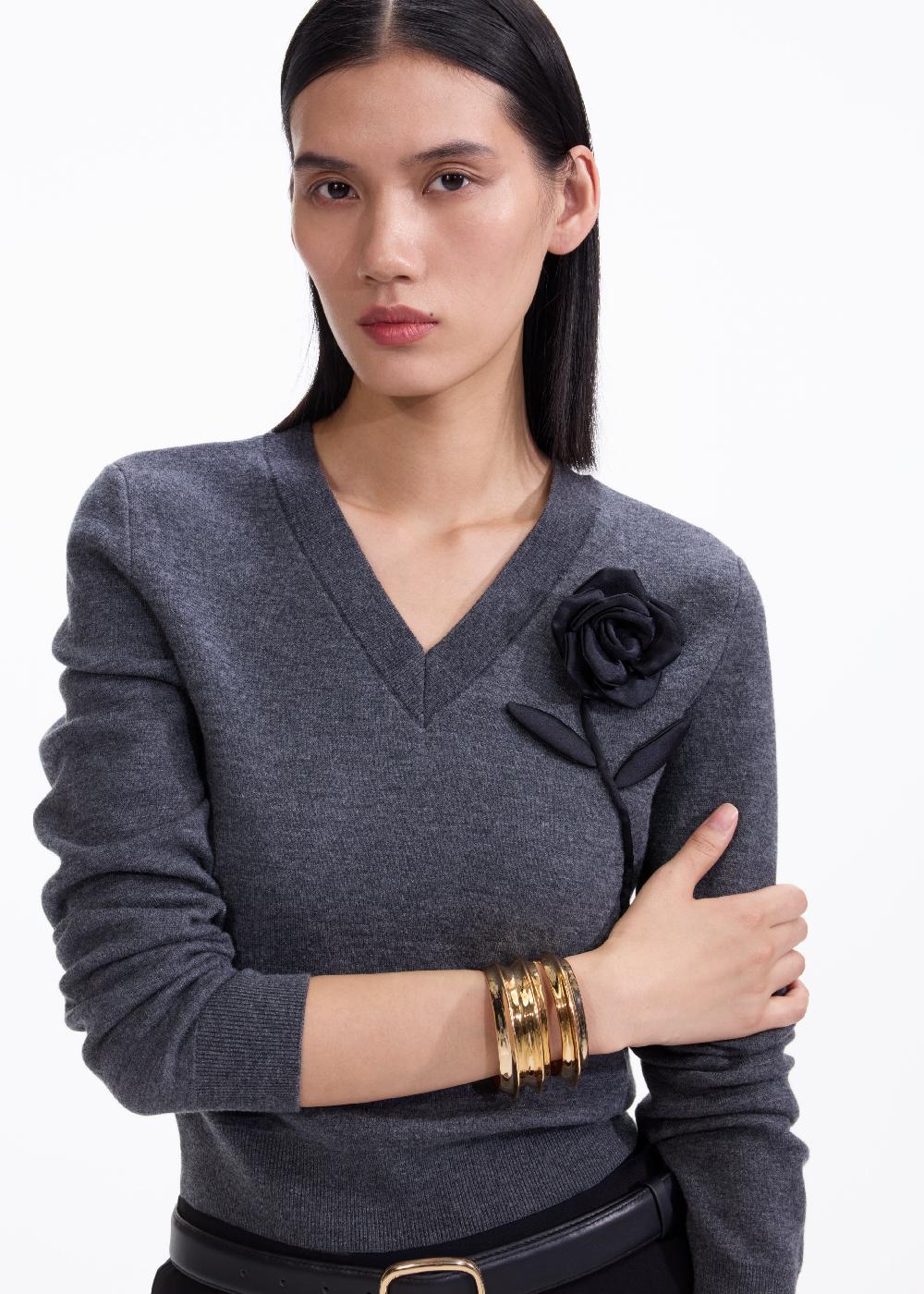 Self Portrait Gold Sculpted Cuff JEWELLERY